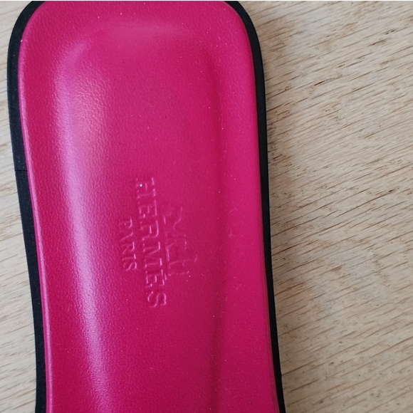 Hermès Rose Fuchsia Oran Sandals Size 37.5 - Picture 6 of 7